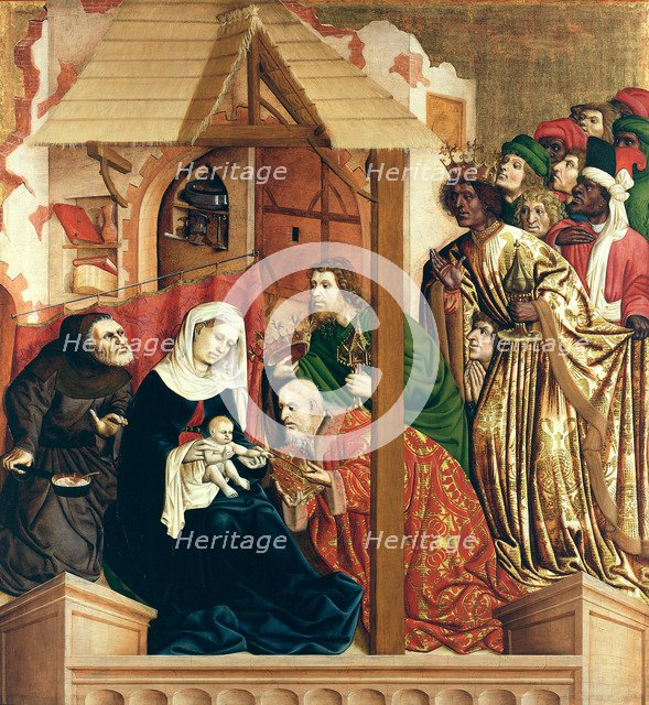 The Adoration of the Magi. The Wings of the Wurzach Altar, 1437. Artist: Multscher, Hans (c. 1400-1467)
