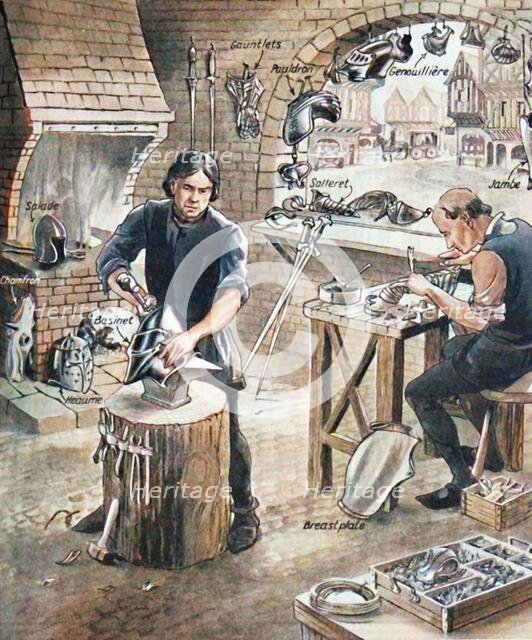 'Making Armour for the Knights of Old', c1934. Creator: Unknown.