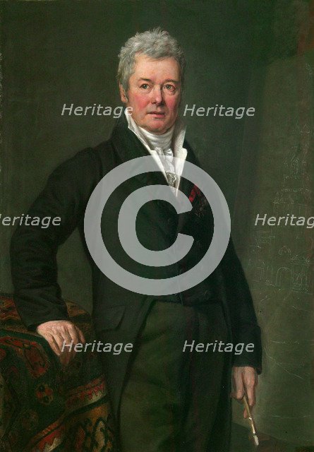 Portrait of the artist Fyodor Alexeev (1753-1824), 1820. Artist: Terebenev, Mikhail Ivanovich (1795-1864)