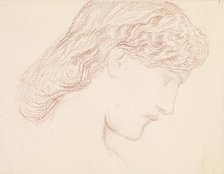 Female - Head Study of Augusta Jones, 1864-1865. Creator: Sir Edward Coley Burne-Jones.