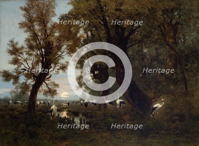 A Gathering of Storks, 1879. Creator: Wladyslaw Malecki.