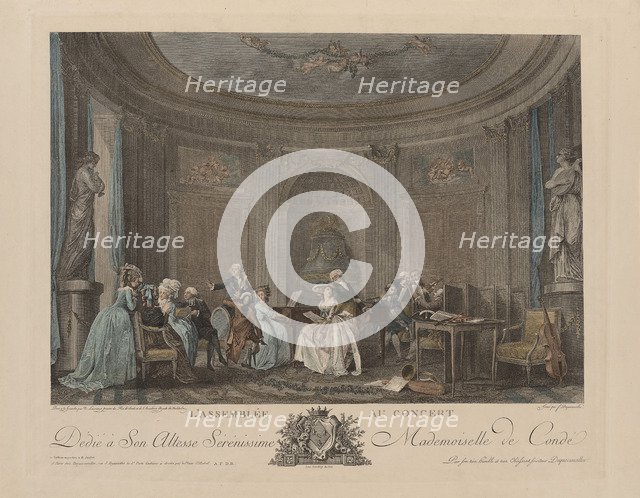 A Gathering at a Concert. Artist: Lafrensen, Niclas (1737-1807)