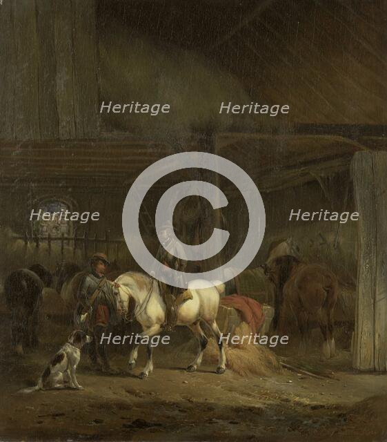 Horse Stable, c.1830-c.1840. Creator: Josephus Jodocus Moerenhout.