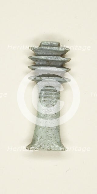 Amulet of a Djed Pillar, Egypt, Third Intermediate Period, Dynasty 21-25 (1070-656 BCE). Creator: Unknown.