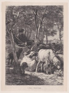 The Shepherd, from "Le Magasin Pittoresque", ca. 1852. Creator: François Rouget.