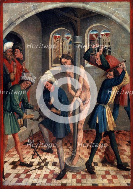 'The Flagellation of Christ', before 1457.  Artist: Johann Koerbecke