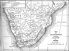 'Tribal Map of South Africa', c1880. Artist: Unknown.