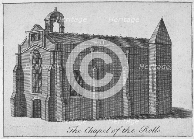 Rolls Chapel, Chancery Lane, City of London, 1750. Artist: Anon