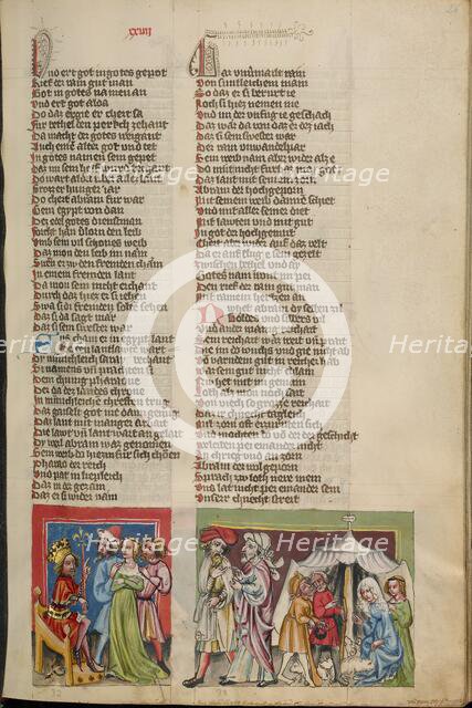 Sarah before Pharaoh: Discussion of Abraham and Lot about the Division of the Land, about 1400-1410. Creator: Unknown.