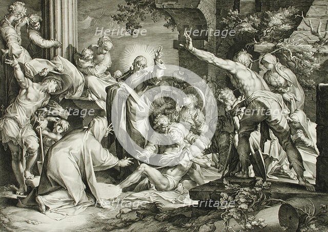 The Raising of Lazarus, c1600. Creator: Jan Muller.