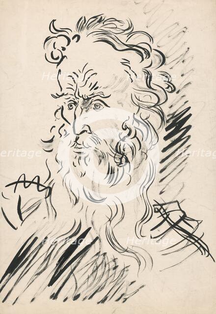 Old man's head, 1940 onwards. Creator: Arnold Peter Weisz-Kubincan.