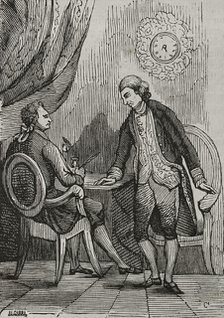 Domingo Iriarte and Barthelemy sign the Peace in Basel on 22 July 1795, (1851).  Creator: Unknown.