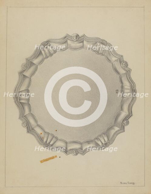 Silver Tray, c. 1936. Creator: Michael Fenga.