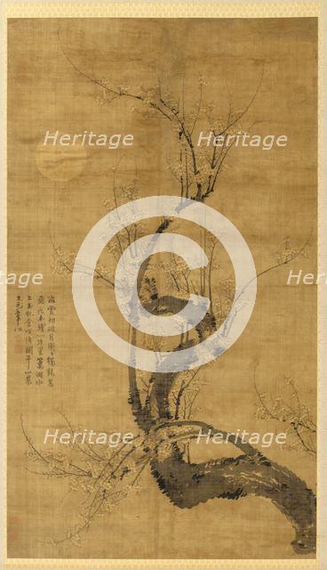 A Prunus in the Moonlight, 1300s. Creator: Wang Mian (Chinese, 1287-1359).