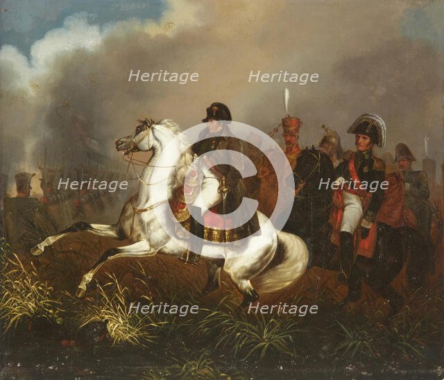 Napoleon at the Battle of Quatre Bras on 16 June 1815, First quarter of 19th cen. Creator: Anonymous.