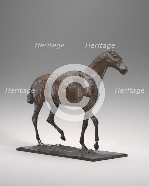 Horse Walking, original wax possibly early 1870s, cast c. 1920/1921. Creator: Edgar Degas.