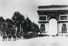 German soldiers marching through Paris, 14 June 1940. Artist: Unknown