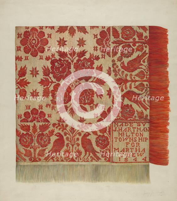 Coverlet, c. 1937. Creator: Harry Jennings.