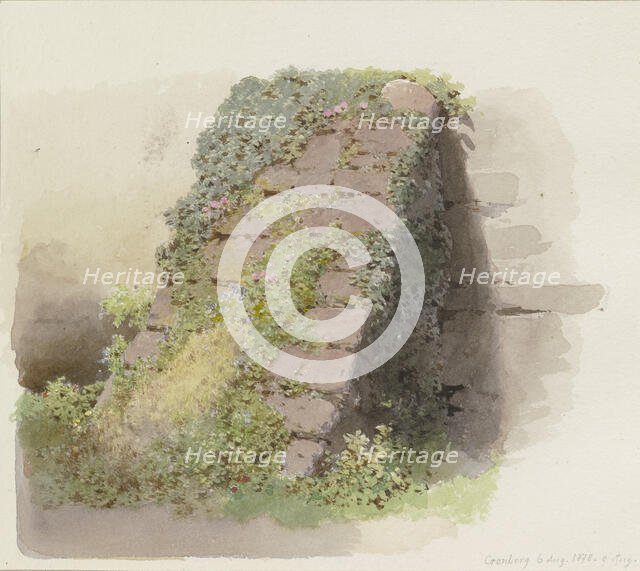 Sloping wall pier of a substructure in Kronberg, 1878. Creator: Carl Theodor Reiffenstein.