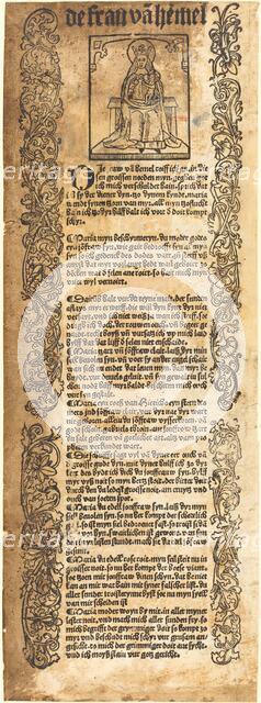 Song to the Madonna, c. 1500. Creator: Unknown.