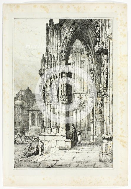 Ratisbonne Cathedral, 1833. Creator: Samuel Prout.