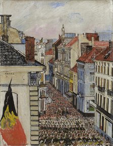 Music in Vlaanderenstraat, 1891. Creator: James Ensor.