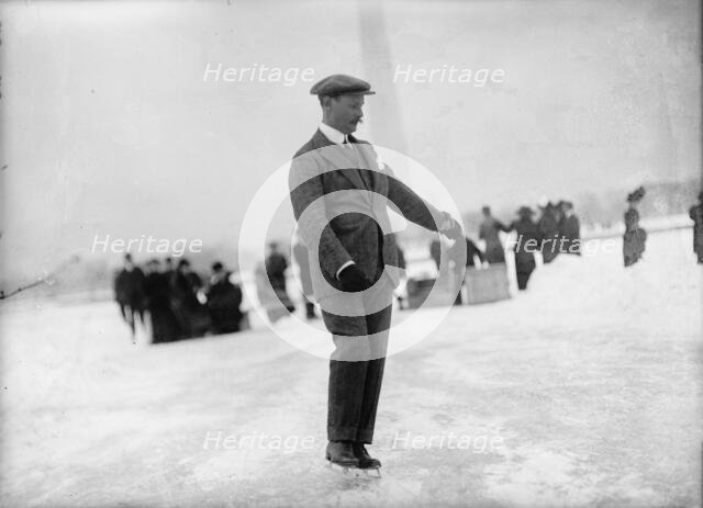 Esmond Ovey, Secretary, British Embassy - Skating, 1912. Creator: Harris & Ewing.