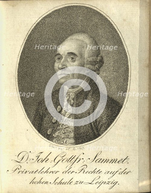 Portrait of Johann Gottfried Sammet (1719-1796) , 1794.