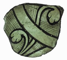 Glass Fragment, French or British, ca. 1300. Creator: Unknown.