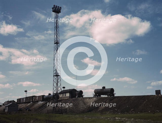 C & NW RR [Chicago and North Western railroad], tank cars...Proviso yard, Chicago, Illinois, 1943. Creator: Jack Delano.
