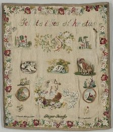 Sampler, 1870. Creator: Unknown.