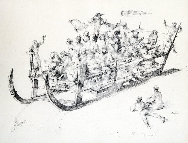 Le Traineau', c1850-1890. Artist: Stanislas Lepine