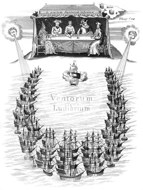 The Spanish Armada, 1588 (c1850). Artist: Unknown