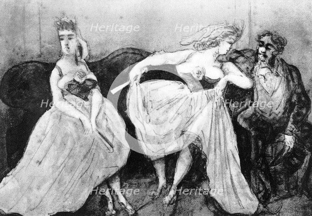 'Conversation', 19th century, (1930).Artist: Constantin Guys