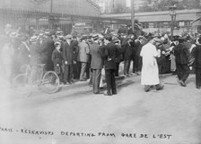 Paris, reservists departing from Gare de L'Est, between c1914 and c1915. Creator: Bain News Service.