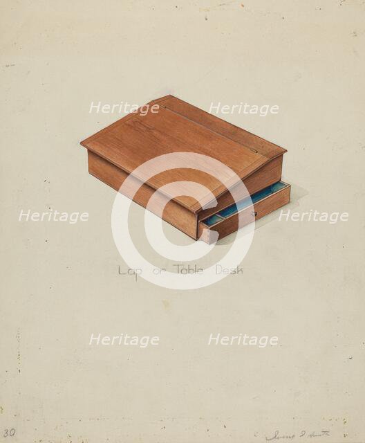 Shaker Lap Desk, c. 1936. Creator: Irving I. Smith.