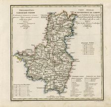 General Map of Tambov Province: Showing Postal and Major Roads, Stations and the..., 1822. Creators: Vasilii Petrovich Piadyshev, Ieremin.