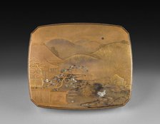 Lid for a Lacquered Box, 1800s. Creator: Unknown.