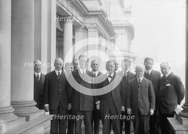 Navy Department, U.S. Navy Department Chiefs - Heads: Adm. Strauss, Chief of Ordnance..., 1916. Creator: Harris & Ewing.