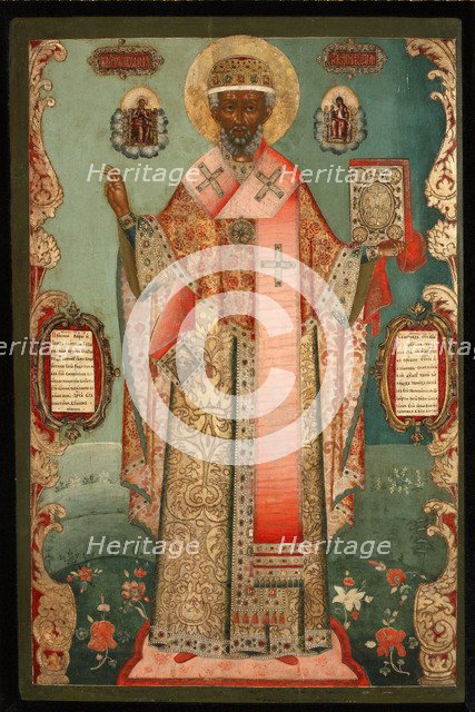 Saint Nicholas of Zaraysk, Early 18th cen.. Artist: Russian icon  