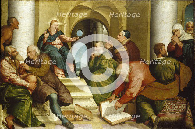 Christ among the Doctors, 1539. Artist: Jacopo Bassano il vecchio.