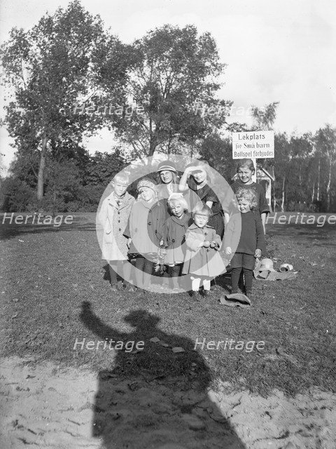 Playground for little children, Sweden. Artist: Unknown
