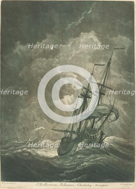 Shipping Scene from the Collection of John Chicheley, 1720s. Creator: Elisha Kirkall.
