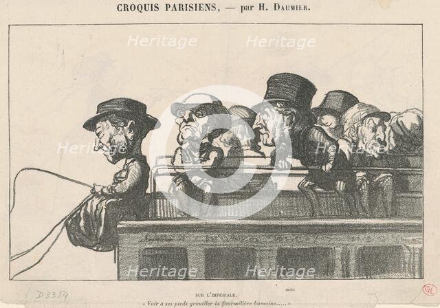 Sur l'Imperiale, 19th century. Creator: Honore Daumier.