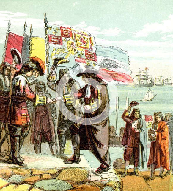 'Landing of William Orange', 1688 (c1850s). Artist: Unknown