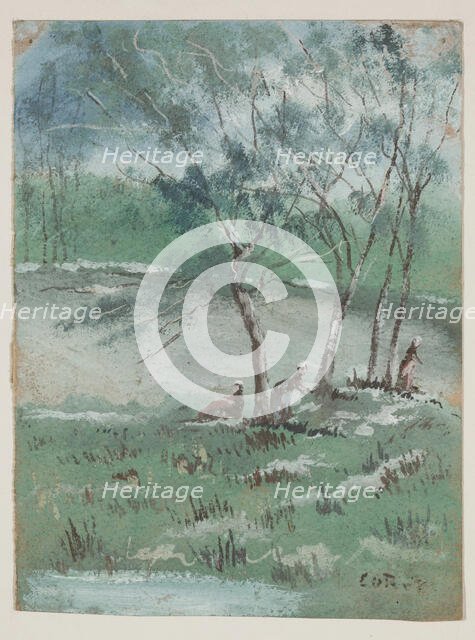 Près Laignes c'est trois femmes ont beau être eloignés ça ne les empêchent par..., 19th century. Creator: Unknown.