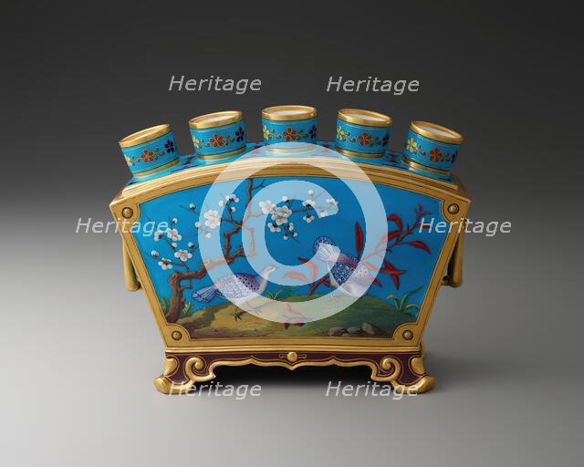 Bulb Vase, Stoke-on-Trent, c. 1875. Creator: Minton.