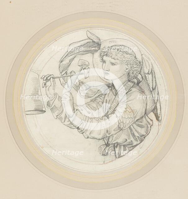 Angel playing on bells, 1865. Creator: Sir Edward Coley Burne-Jones.