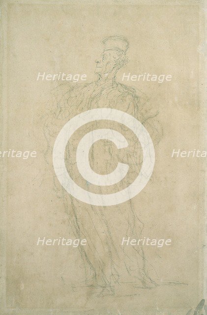 'A lawyer, walking', 1818-1879. Artist: Honore Daumier.