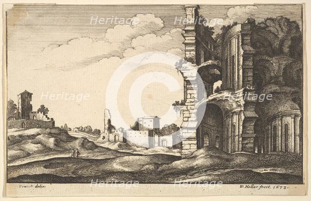 Classical Ruins, 1673. Creator: Wenceslaus Hollar.